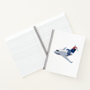 Cartoon aeroplane notebook