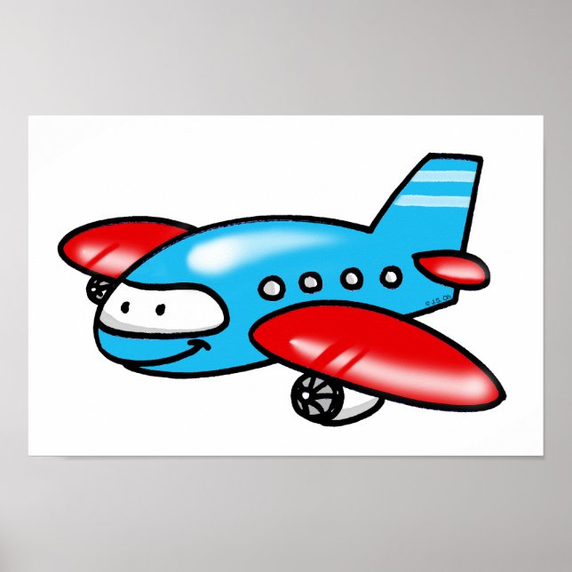cartoon aeroplane poster (Front)