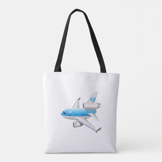 Cartoon aeroplane tote bag (Back)