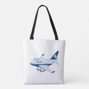 Cartoon aeroplane tote bag
