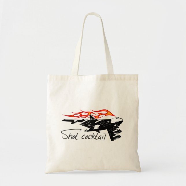 Cartoon aeroplane tote bag (Front)