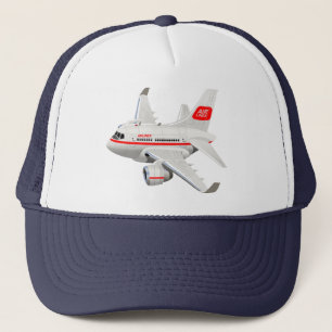 Cartoon aeroplane trucker hat