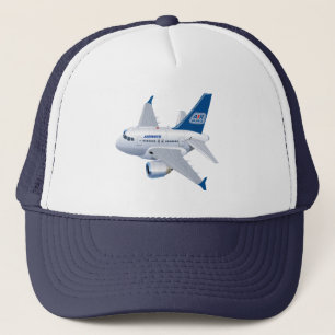 Cartoon aeroplane trucker hat