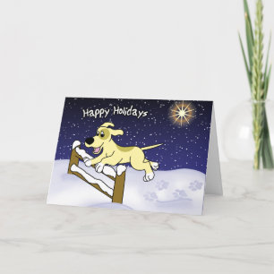 Cartoon Agility Dog Christmas Card