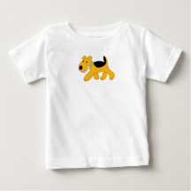 Cartoon Airedale Terrier Baby Fine Jersey T-Shirt