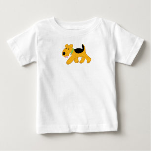 Cartoon Airedale Terrier Baby Fine Jersey T-Shirt