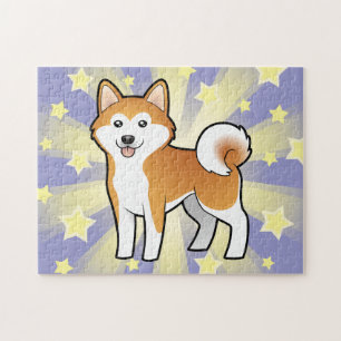 Cartoon Akita Inu / Shiba Inu Jigsaw Puzzle