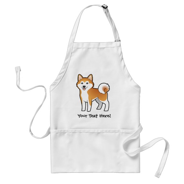 Cartoon Akita Inu / Shiba Inu Standard Apron (Front)