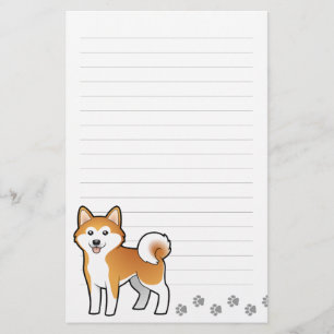 Cartoon Akita Inu / Shiba Inu Stationery