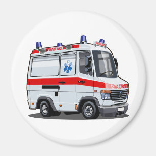 Cartoon Ambulance Car Magnet