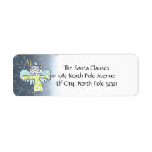 Cartoon Angel Return Address Label