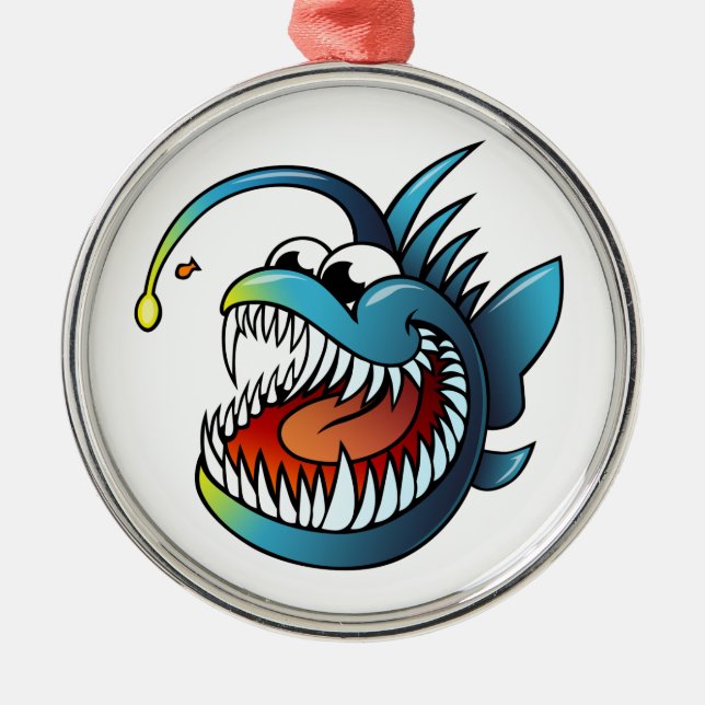 Cartoon Angler Fish Metal Tree Decoration (Front)