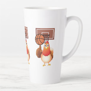 Cartoon Animal Basketball Latte Mug