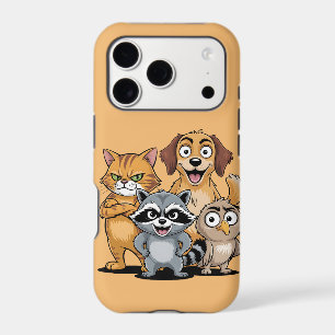 Cartoon Animal Friends Team Illustration