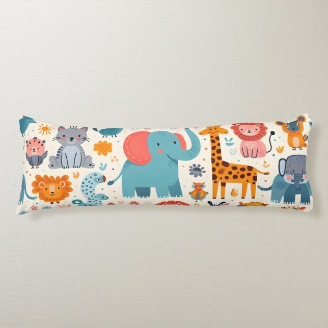 Cartoon Animal Pattern Body Cushion (Front)