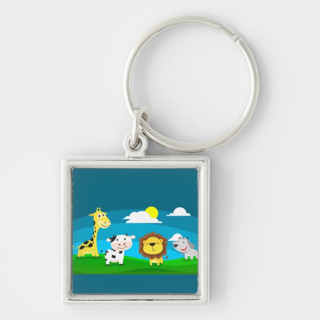 Cartoon animals    key ring (Front)
