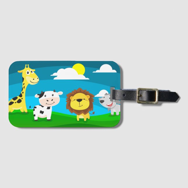 Cartoon animals       luggage tag (Front Horizontal)