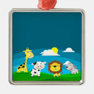 Cartoon animals    metal tree decoration