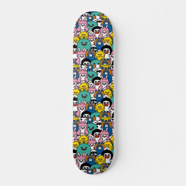 Cartoon Animals Skateboard Deck (Front)