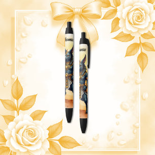 Cartoon Anubis – Egyptian God of the Afterlife Black Ink Pen