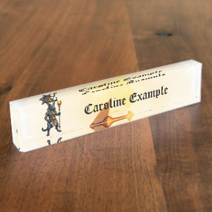 Cartoon Anubis – Egyptian God of the Afterlife Nameplate