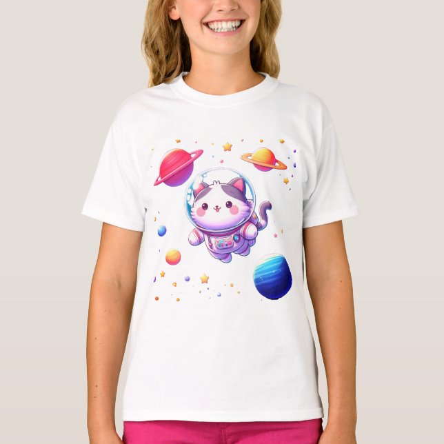 cartoon astro cat T-Shirt (Front)