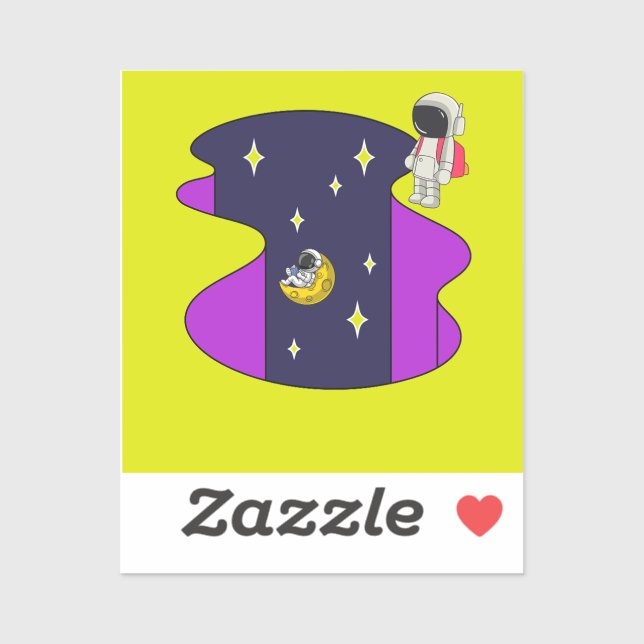 Cartoon Astronauts on a decal (Sheet)