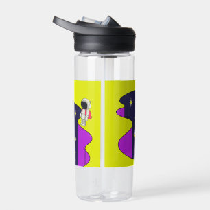 Cartoon Astronauts on a water bottle