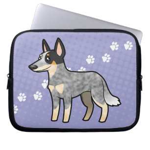 Cartoon Australian Cattle Dog / Kelpie Laptop Sleeve