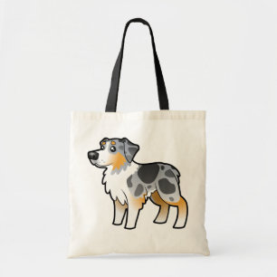 Cartoon Australian Shepherd Tote Bag