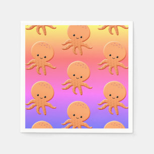 Cartoon Baby Octopus Napkins