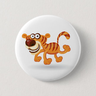 Cartoon baby tiger 6 cm round badge