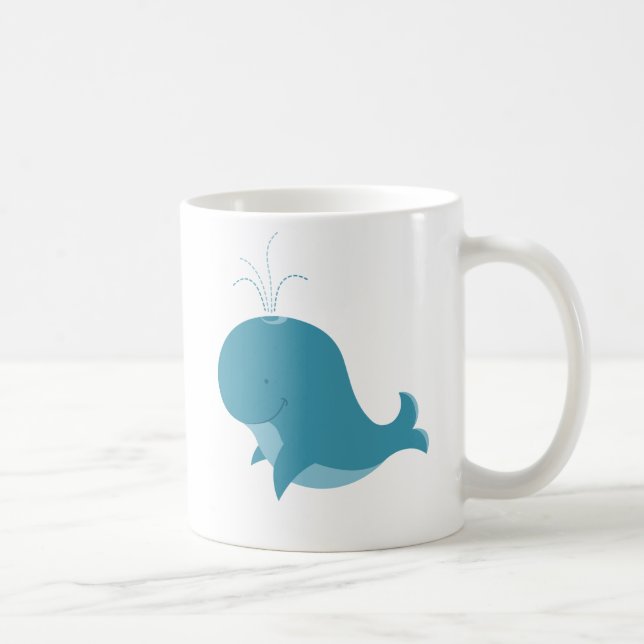Cartoon Baby Whale Cute Mug (Right)