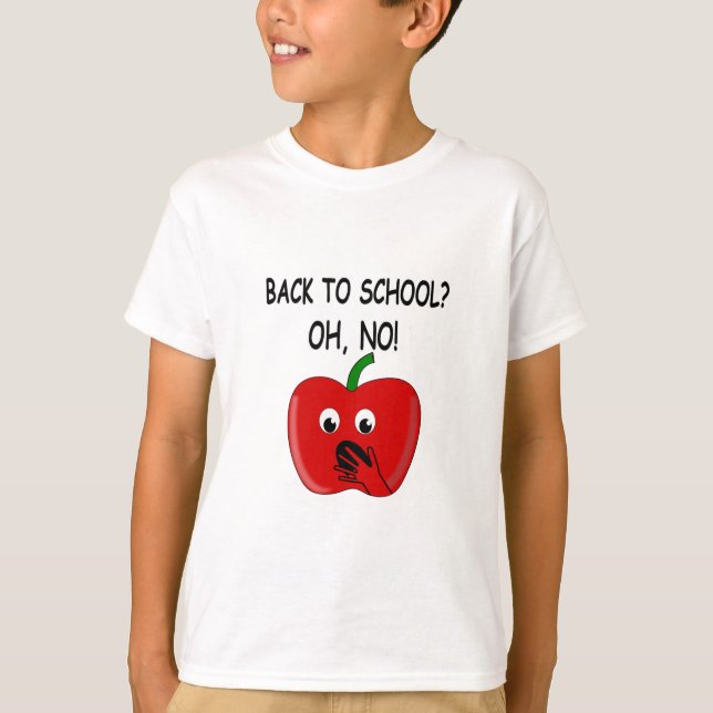 Cartoon Back To School Apple T-Shirt (Front)