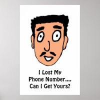 Cartoon Bad Pick up Line Slimy Moustache Guy