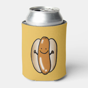 cartoon barbecue hot dog sausage can cooler