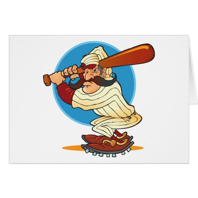 Cartoon Baseball Batter (Front Horizontal)