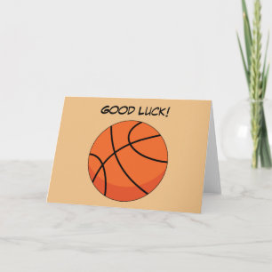 Cartoon Basketball Ball   Add Text Card