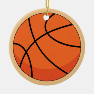 Cartoon Basketball Ball Ceramic Tree Decoration
