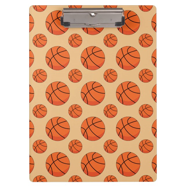 Cartoon Basketball Ball Clipboard (Front)