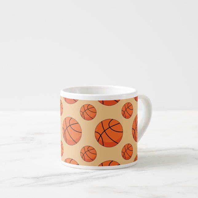 Cartoon Basketball Ball Espresso Cup (Front Right)