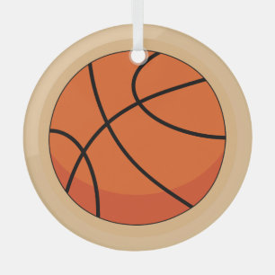 Cartoon Basketball Ball Glass Tree Decoration