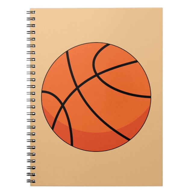 Cartoon Basketball Ball Notebook (Front)