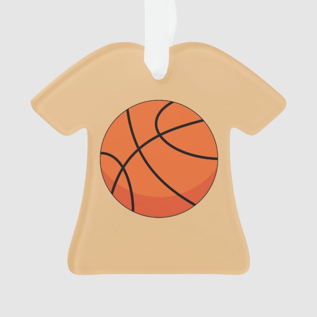 Cartoon Basketball Ball Ornament (Front)