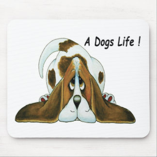 Cartoon Basset Hound, A Dog's Life Mouse Pad