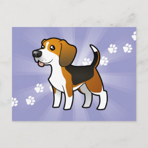 Cartoon Beagle Postcard
