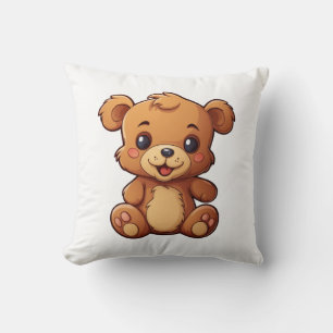 Cartoon bear illustration cushion