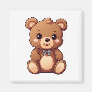 Cartoon bear illustration magnet