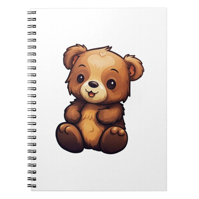 Cartoon bear illustration notebook (Front)