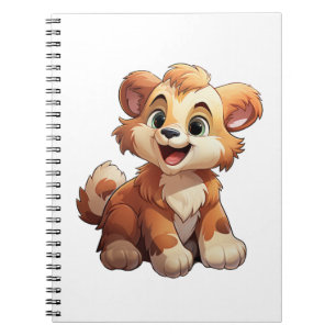 Cartoon bear illustration notebook